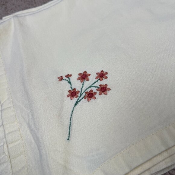 World Market Napkins Set of 6 Yellow 100% Cotton Embroidered Made in India 20 in - Picture 7 of 7